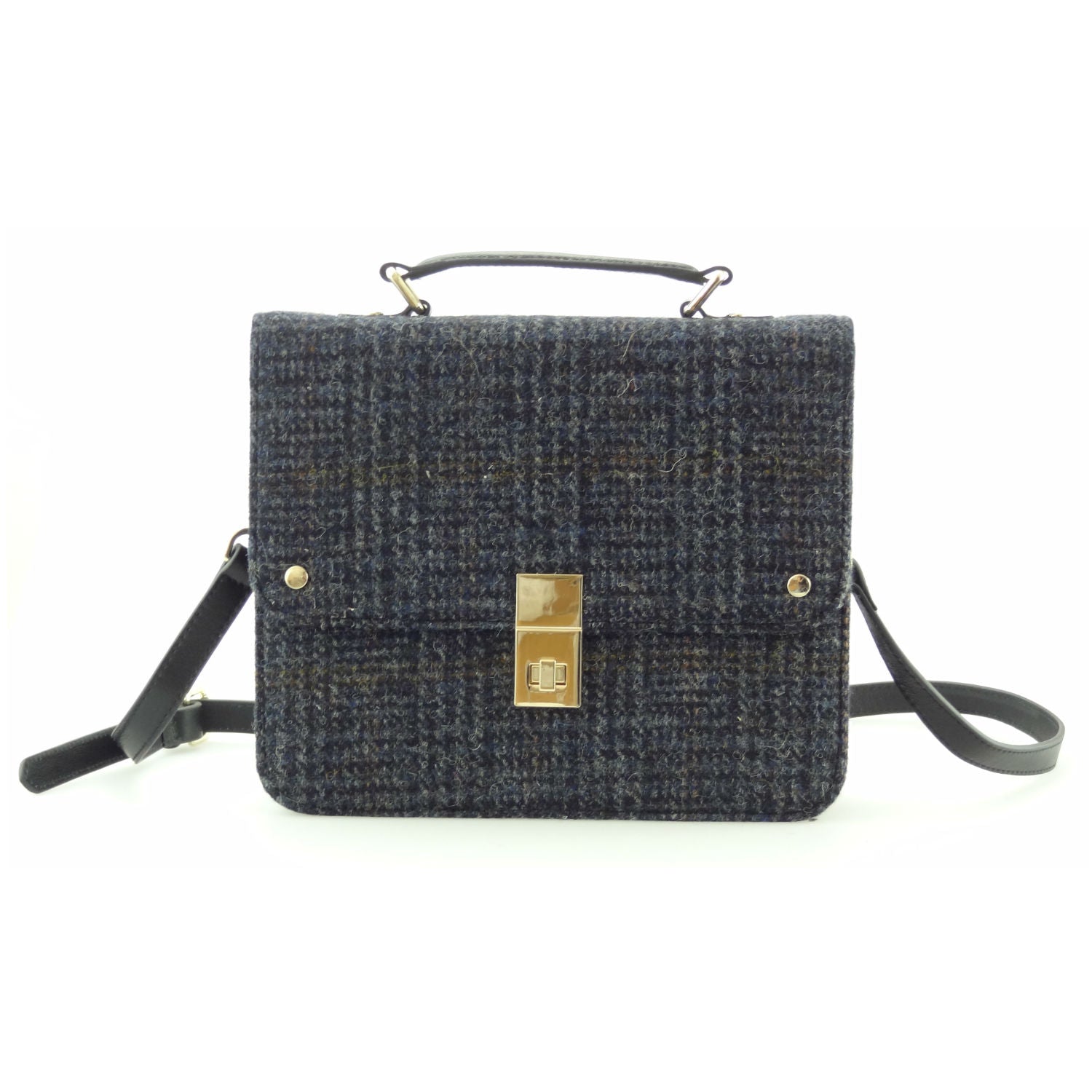 Harris Tweed & Leather Jessica Square Bag