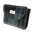 Jura Short Purse  with Harris Tweed Black Check Fabric - COL95 | Harris Tweed Scotland