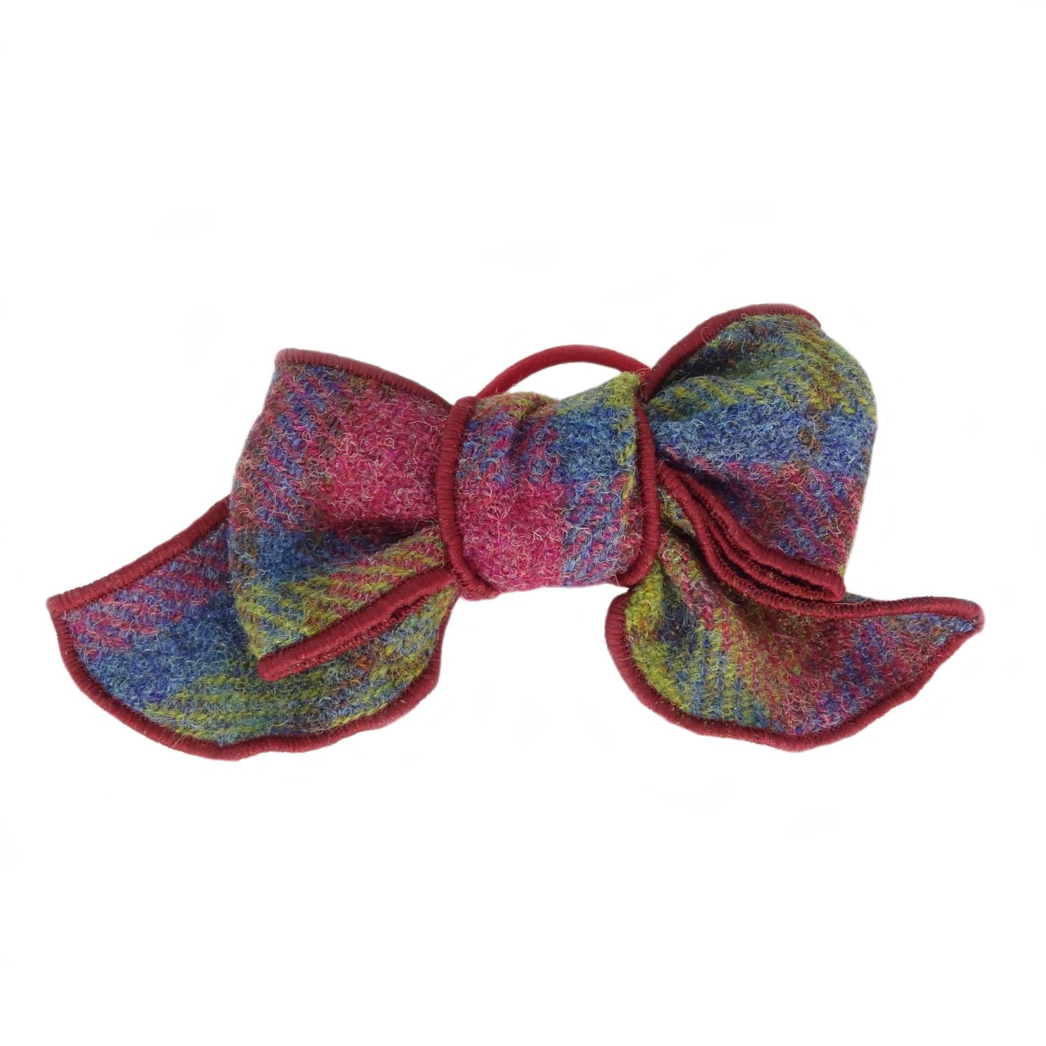 Harris Tweed Tartan Bow with Clip (Multi Colour Tartan)