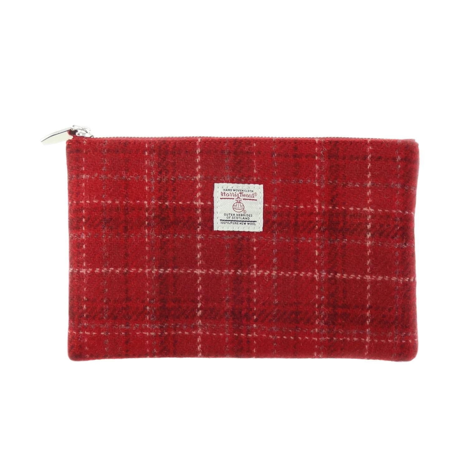 Harris Tweed Scotland Medium Zip Pouch Faded Green Stewart – Image 9 | Harris Tweed Scotland