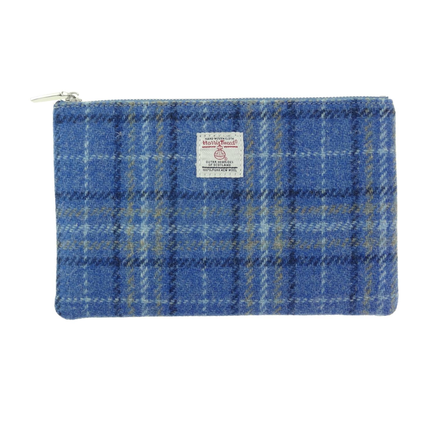 Harris Tweed Scotland Medium Zip Pouch Faded Green Stewart – Image 6 | Harris Tweed Scotland