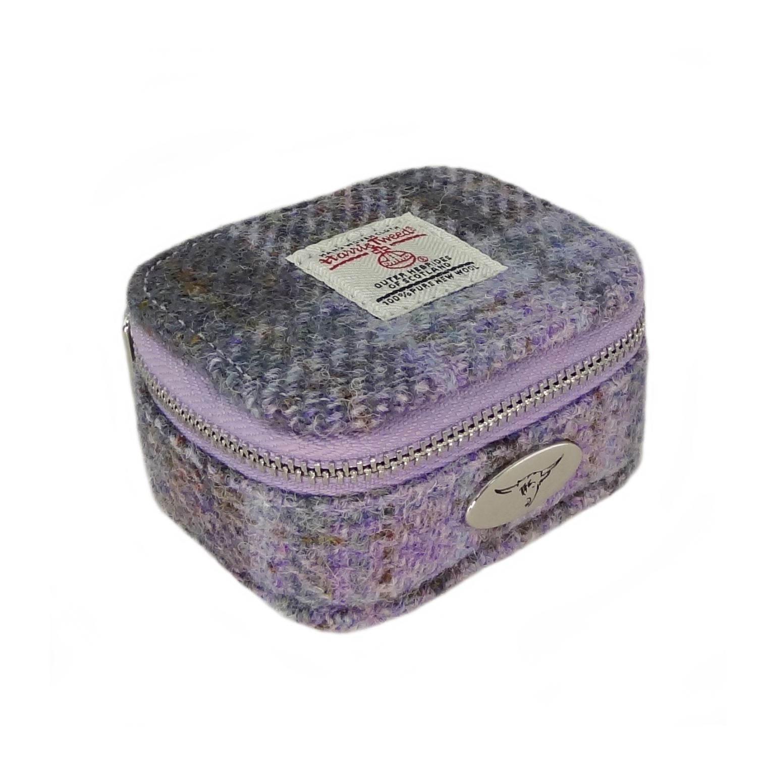 Harris Tweed Jewellery Box in (Soft Purple Tartan)
