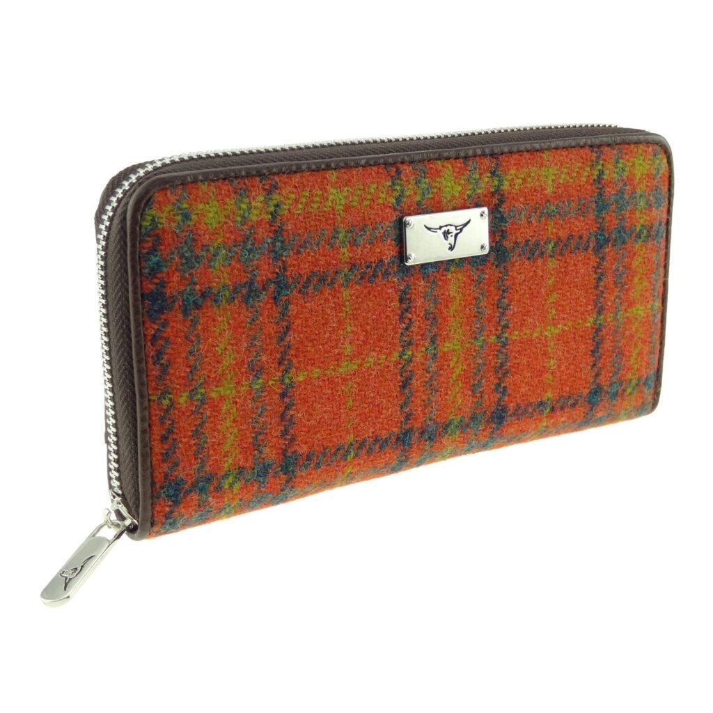 Harris Tweed Staffa Long Zip Purse - COL108