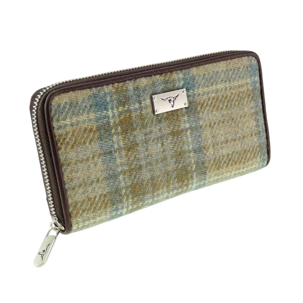 Harris Tweed Staffa Long Zip Purse - COL132