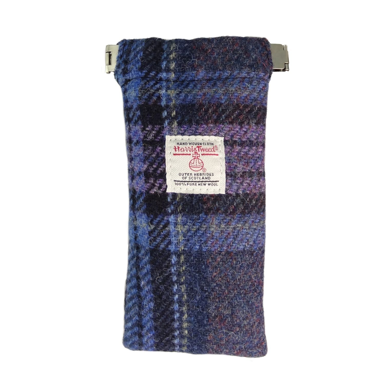 Harris Tweed Glasses Case (Blue & Purple Stewart Tartan)