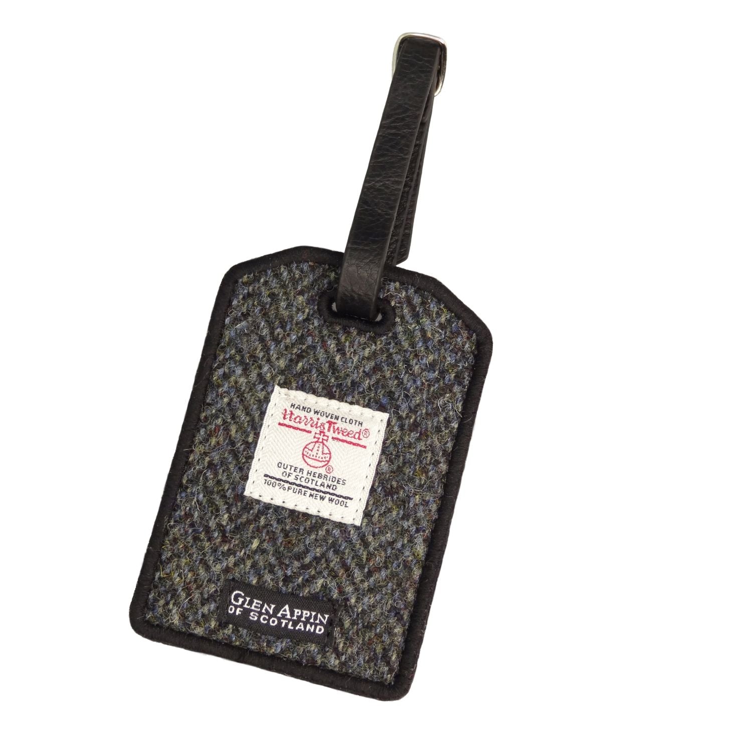 Harris Tweed Scotland Luggage Tag in Purple & Mint Check – Image 17 | Harris Tweed Scotland
