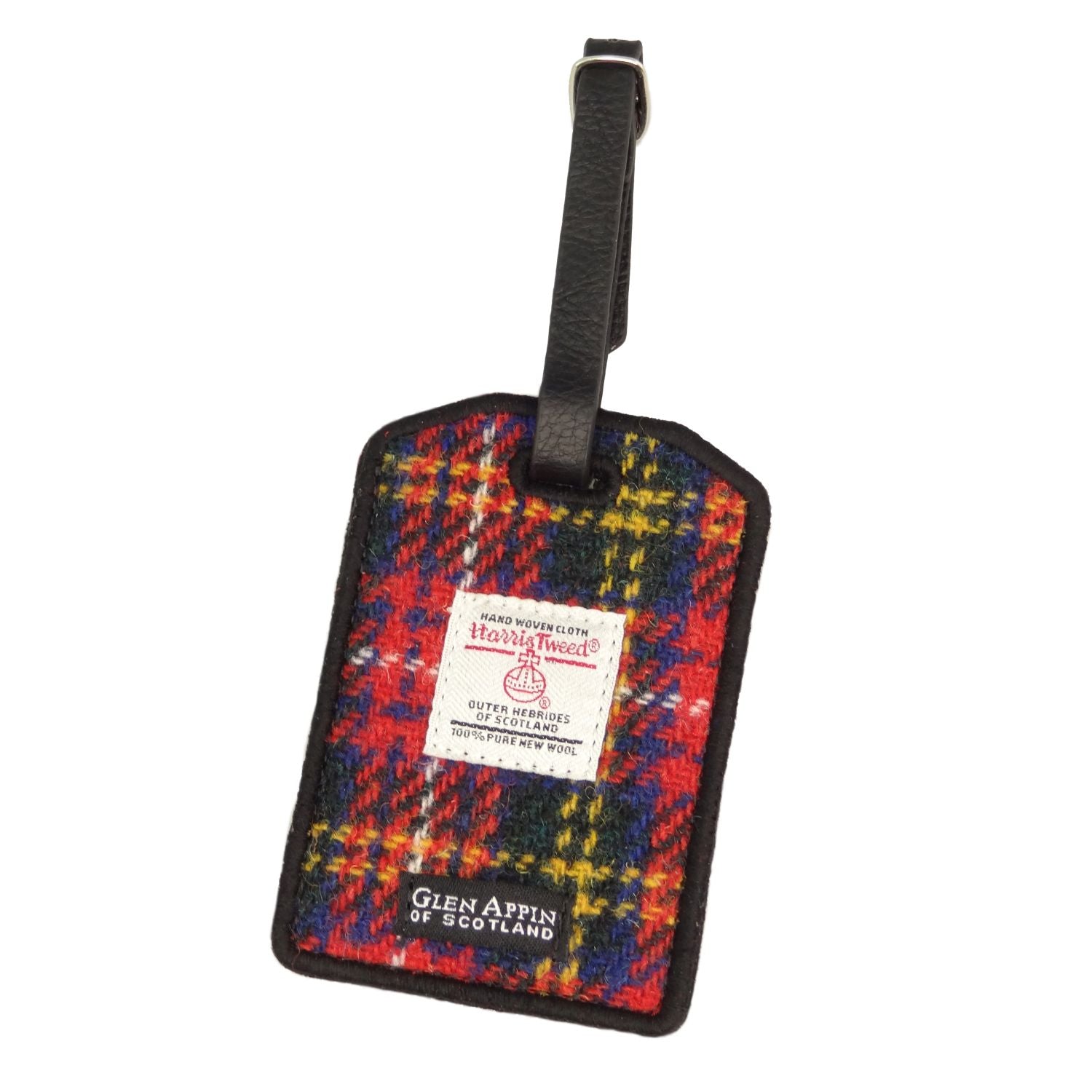 Harris Tweed Scotland Luggage Tag in Purple & Mint Check – Image 15 | Harris Tweed Scotland