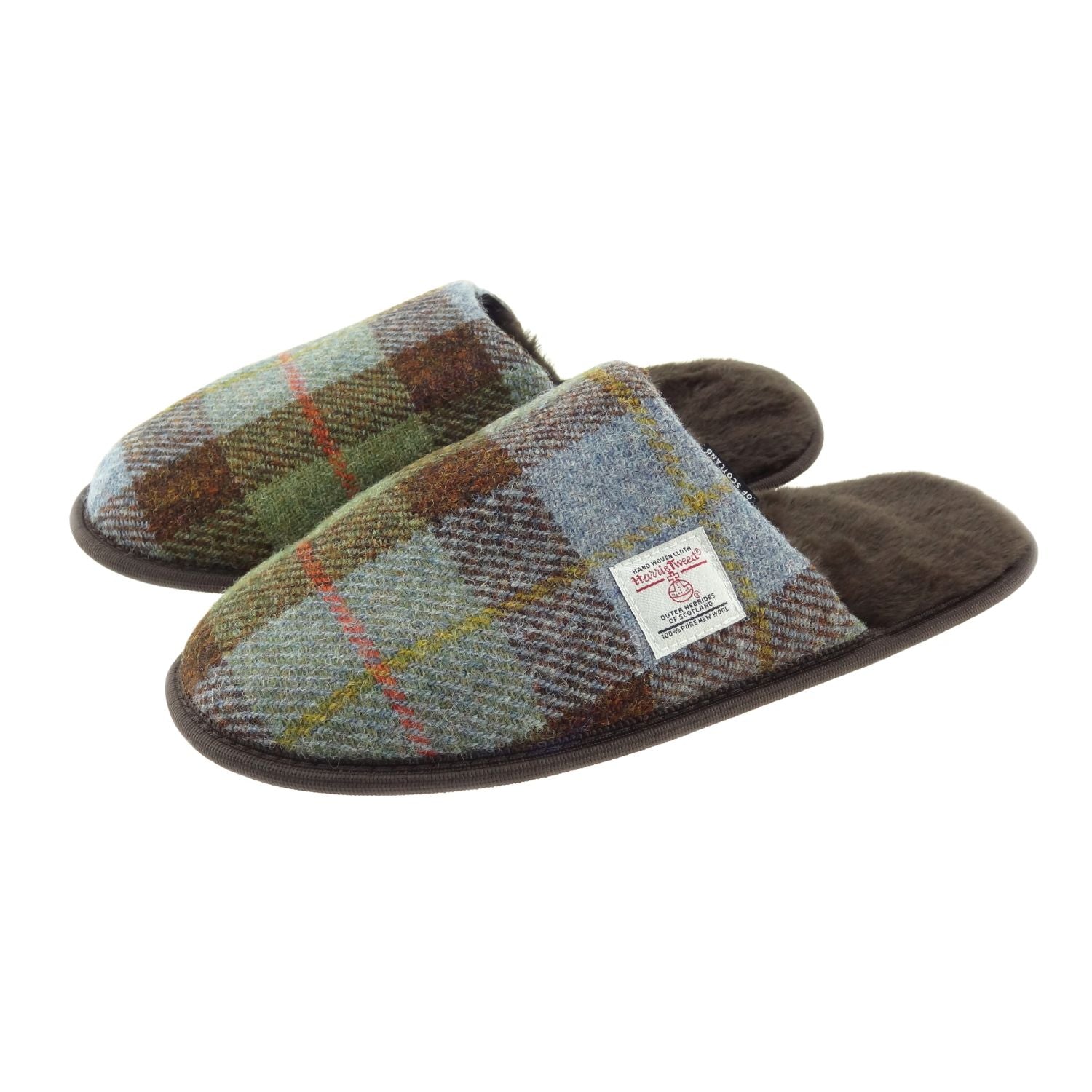 Harris Tweed Unisex Slippers with Fleece Lining - COL15