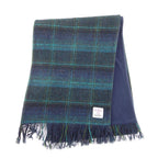 Harris Tweed Scarf with Gift Box Navy Blue Check Fabric - COL119 | Harris Tweed Scotland