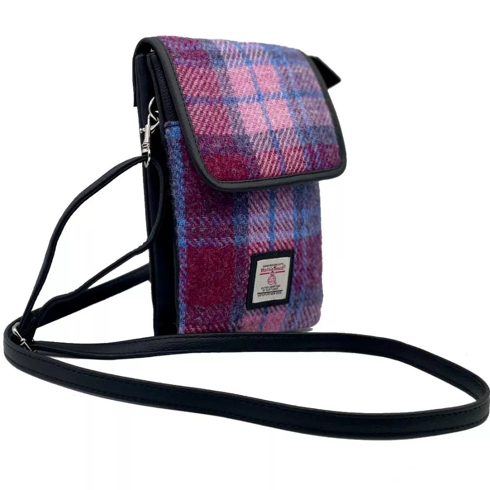 Maccessori Mini Crossbody Bag with Harris Tweed - Pastel Pink