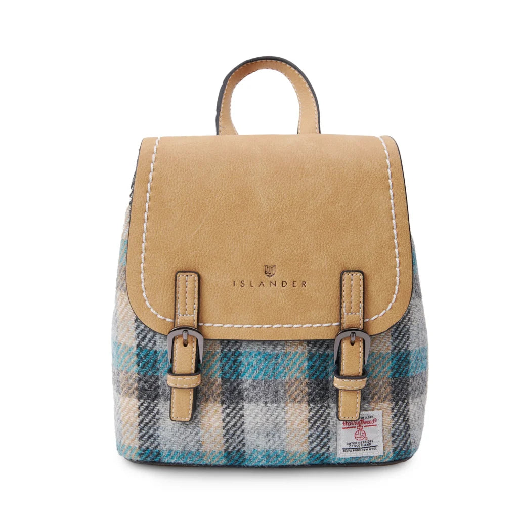 Islander Mini Jura Backpack with Harris Tweed - Islander Tartan