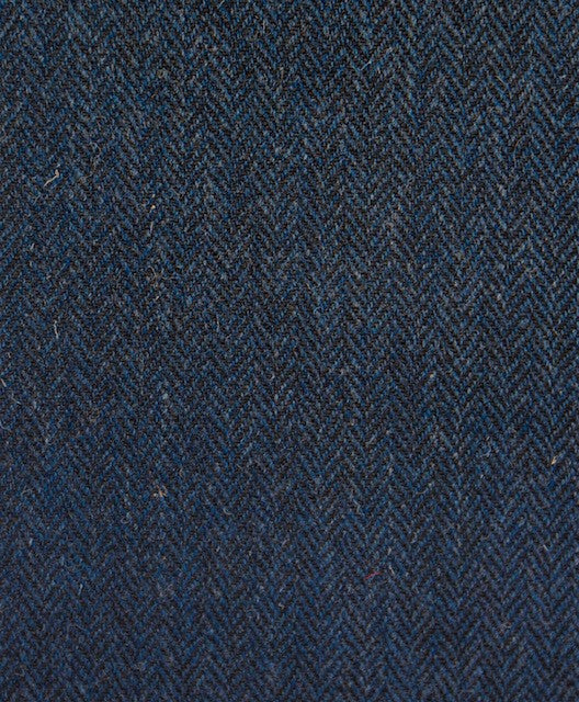 Harris Tweed Navy Herringbone Cloth Fabric