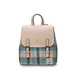Islander Mini Jura Backpack with Harris Tweed Blue & Beige Islander Tartan | Harris Tweed Scotland