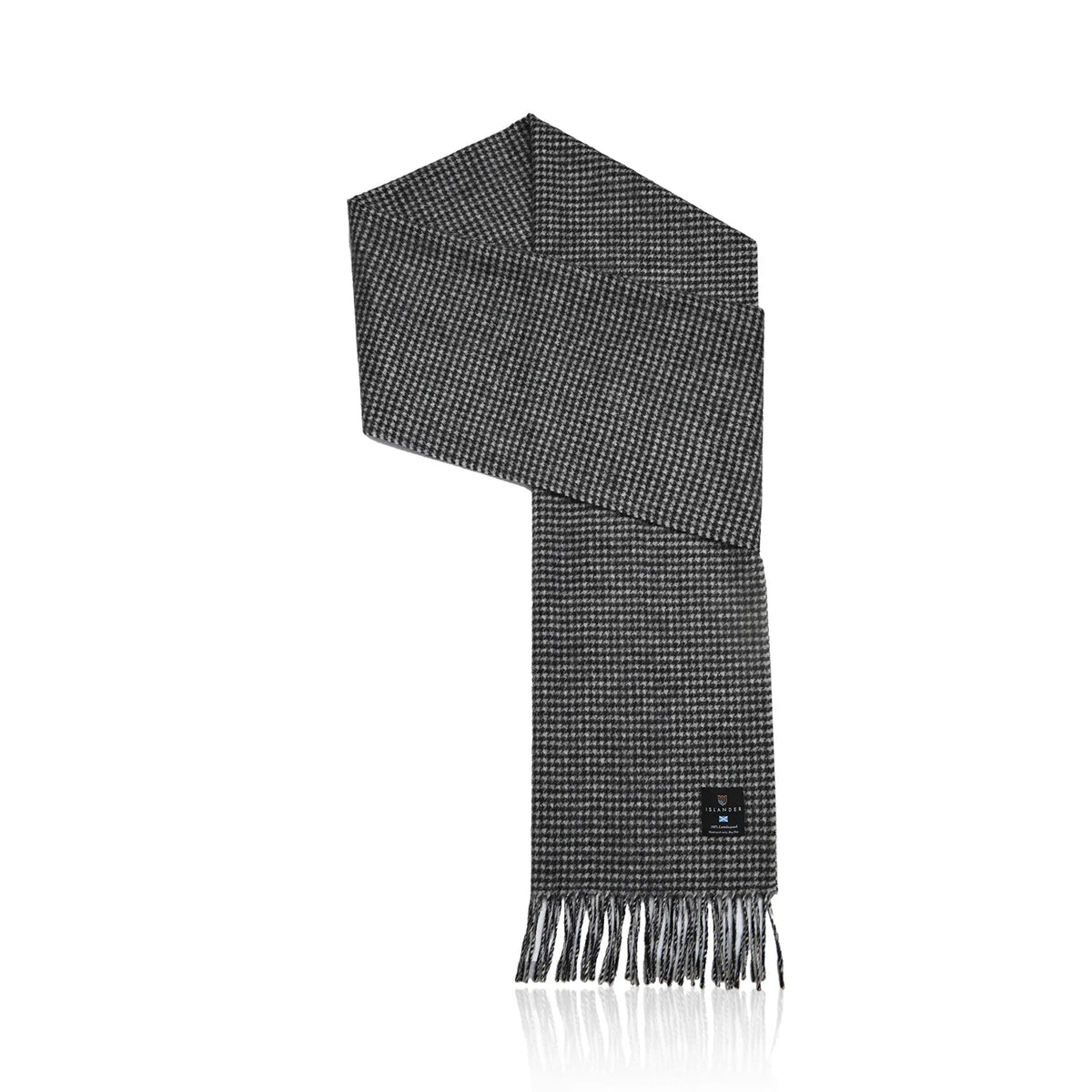 Islander Lambswool Scarf (Black & White Dogtooth)