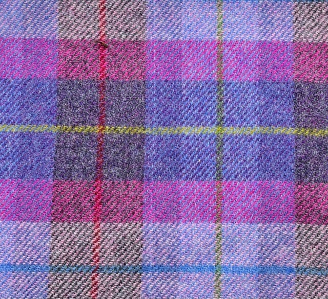 Harris Tweed Pink Purple Lilac Check Cloth Fabric