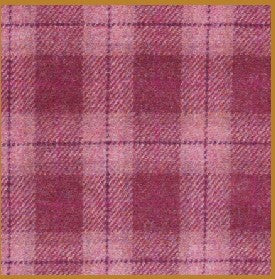 Harris Tweed Pink Wine Check Cloth Fabric