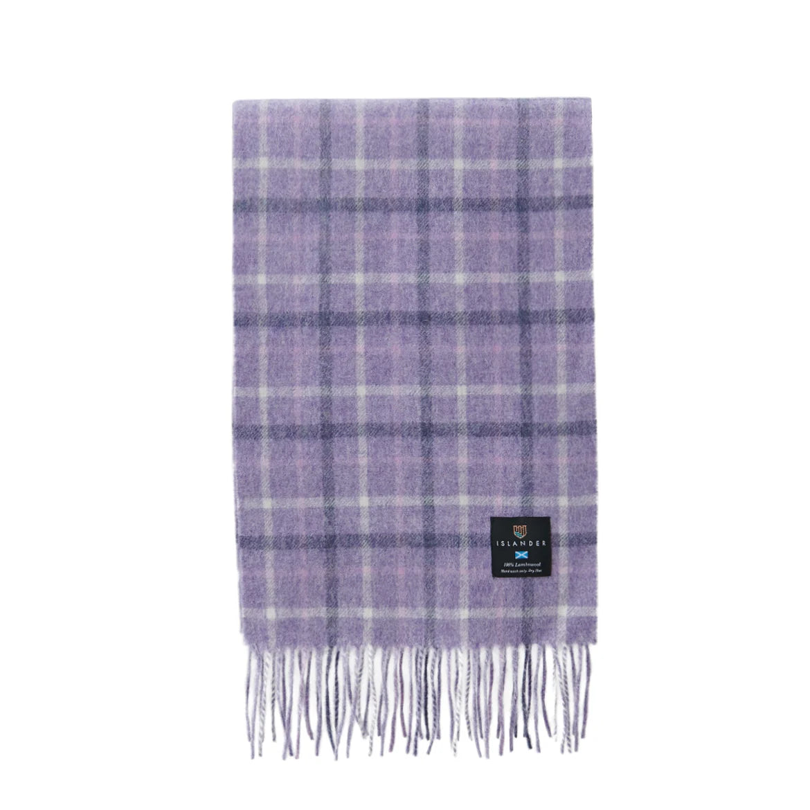 Islander Lambswool Scarf (Purple Tartan)