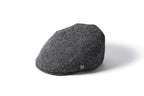 Failsworth Stornoway Harris Tweed Scotland Classic Cap (Black and Grey Herringbone)