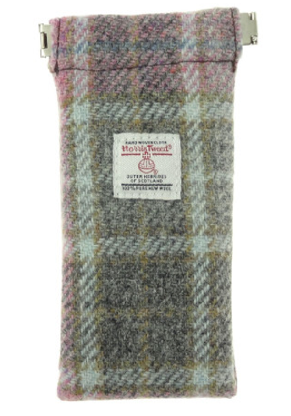 Harris Tweed Glasses Case (Soft Pink Buchanan)