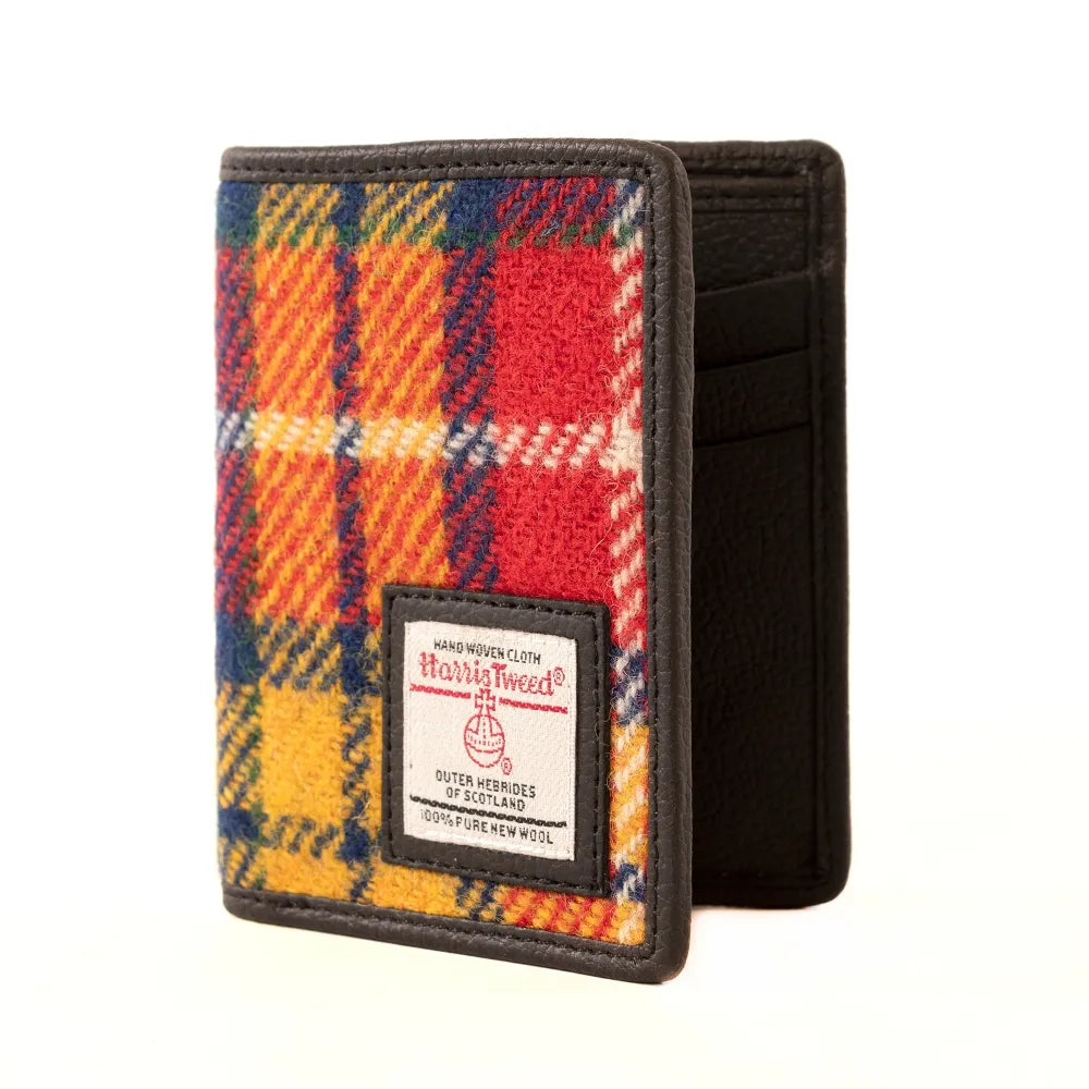 Maccessori Slim BiFold Wallet with Harris Tweed - Saffron