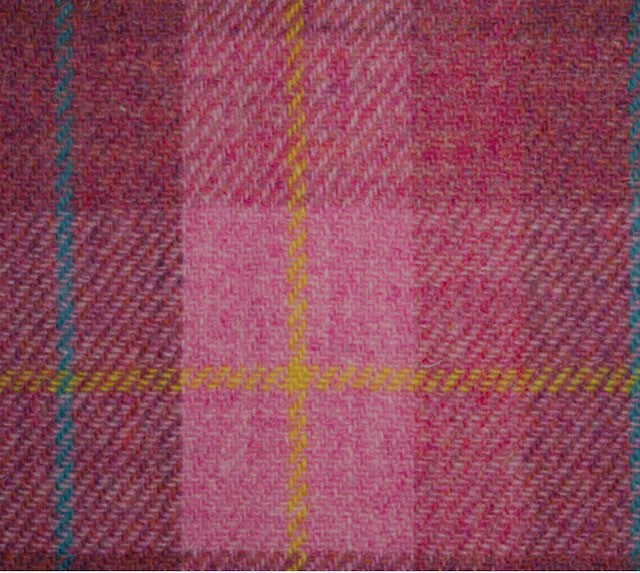 Harris Tweed Soft Pink Check Cloth Fabric