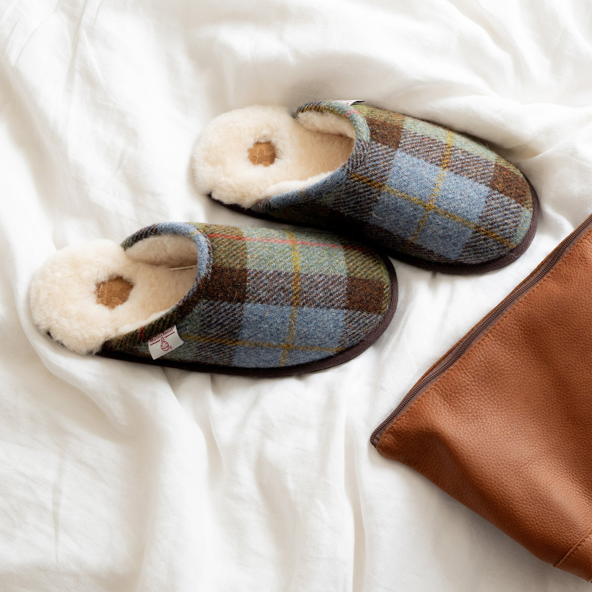 William Men's Harris Tweed Mule (Macleod Tartan)