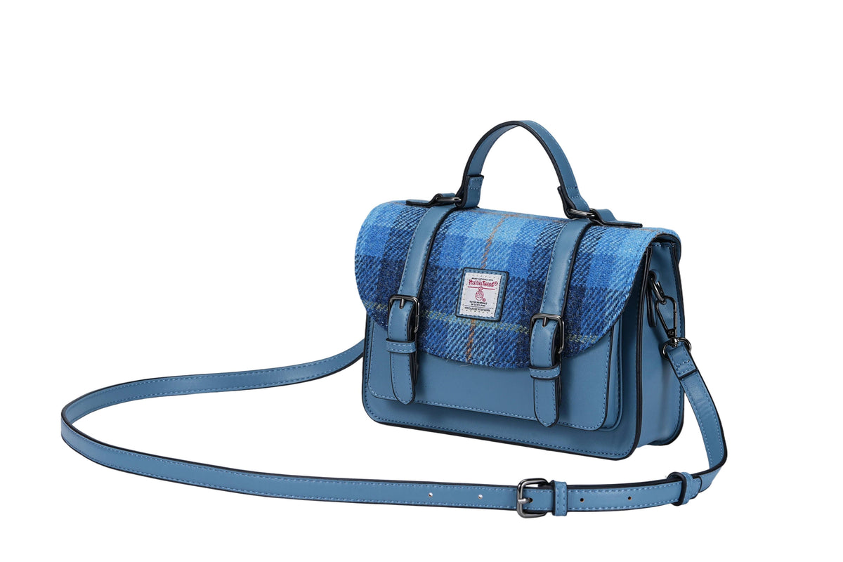 Raebury Harris Tweed Medium Satchel Bag (Macleod Tartan)