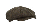 Harris Tweed 8-Panel Thomas Bakerboy Cap Charcoal | Harris Tweed Scotland