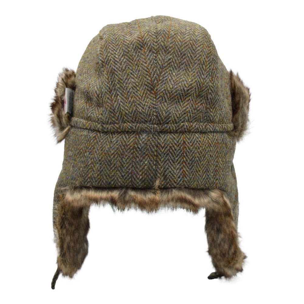 Harris Tweed Charles Trapper Hat - Charcoal