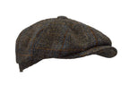 Harris Tweed 8-Panel Thomas Bakerboy Cap Clinton Brown | Harris Tweed Scotland