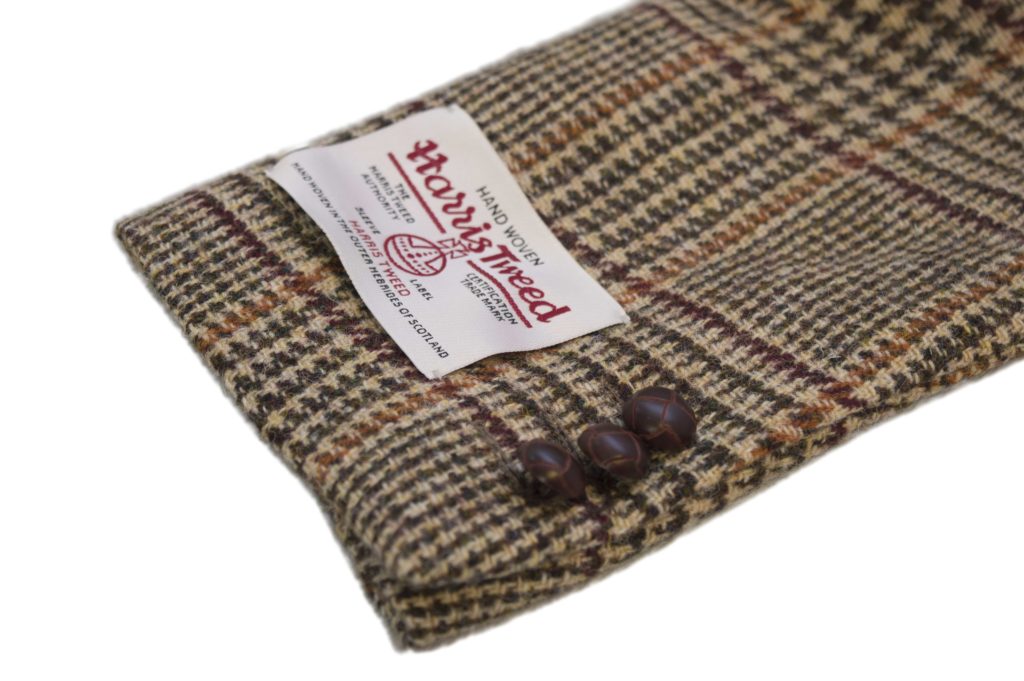 Men's Desert Tan Harris Tweed Overcheck Country Blazer Jacket