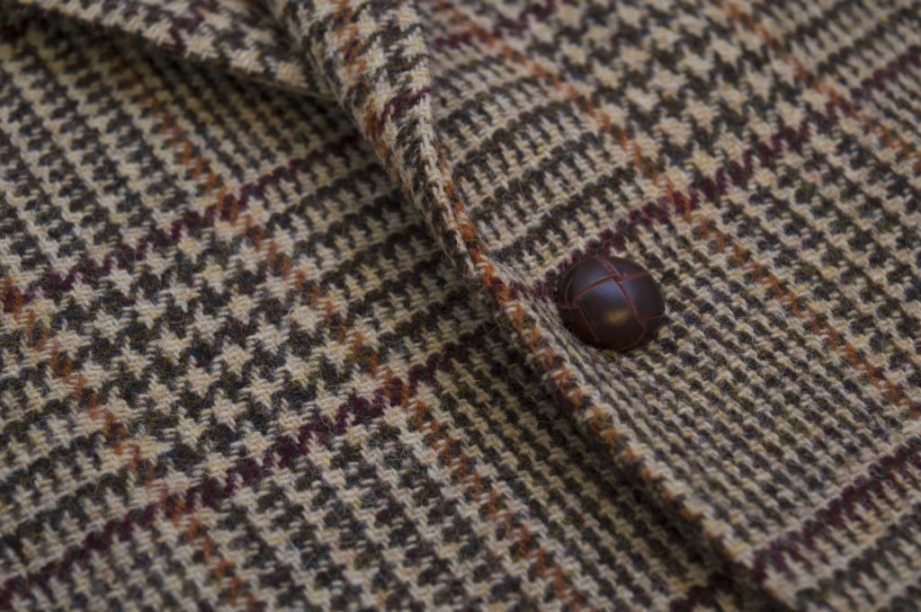 Men's Desert Tan Harris Tweed Overcheck Country Blazer Jacket