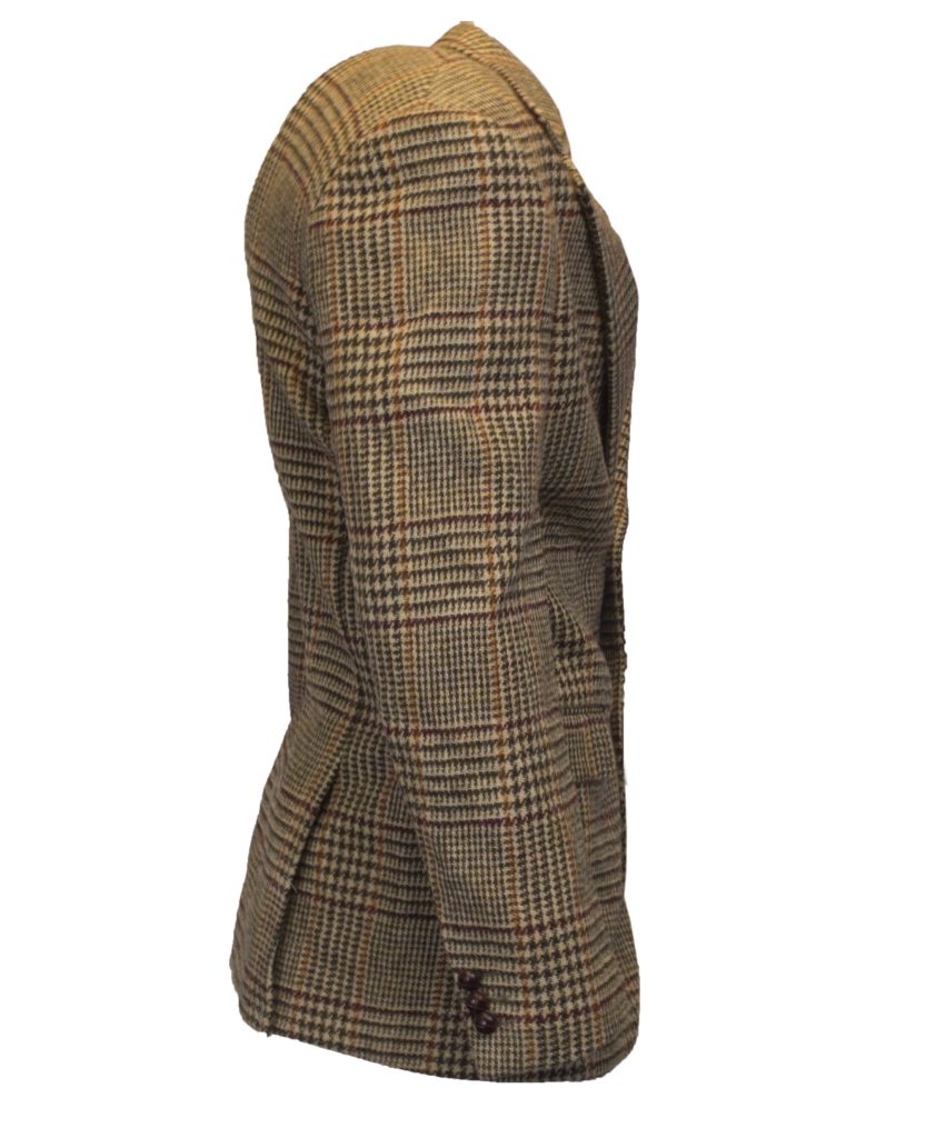 Men's Desert Tan Harris Tweed Overcheck Country Blazer Jacket