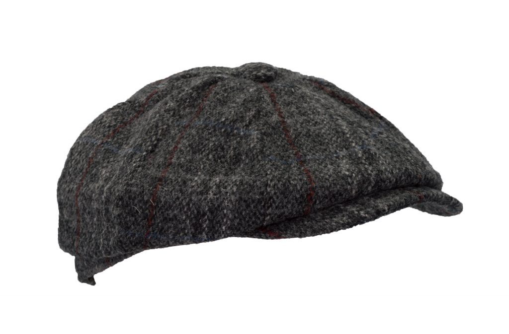 Harris Tweed 8-Panel Thomas Baker Boy Cap - Earl Grey