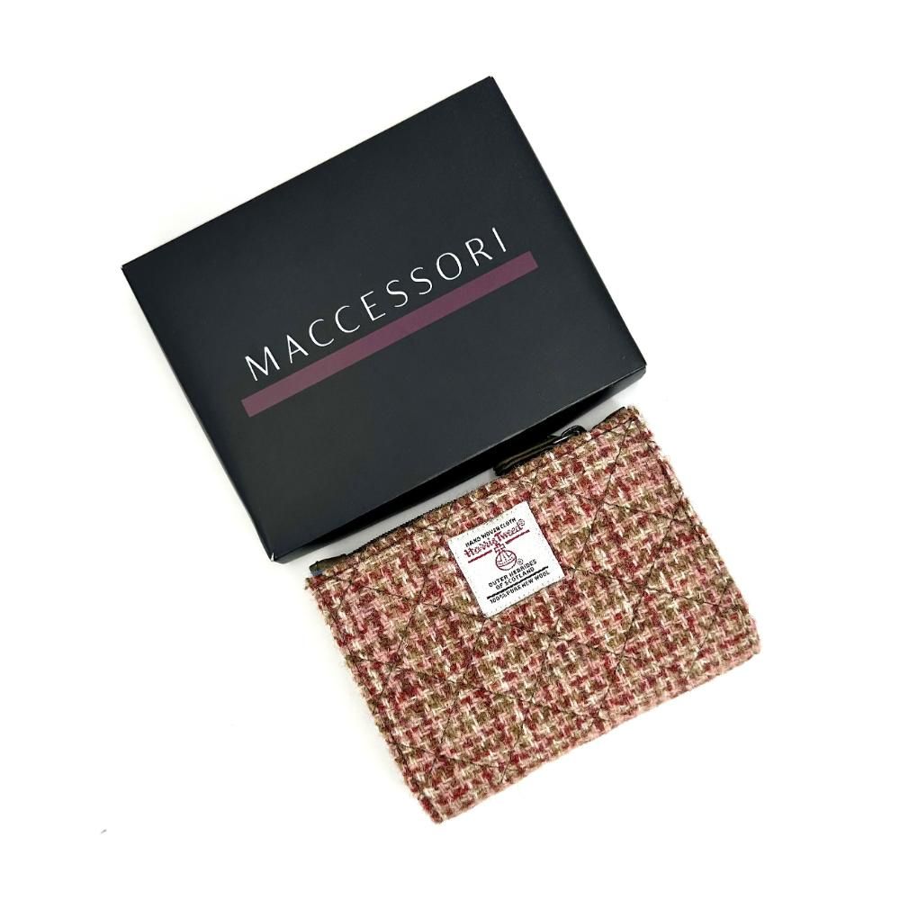 Maccessori Harris Tweed Quilted Slim Purse - Maple