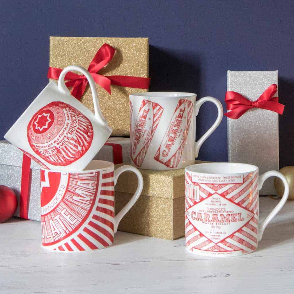 Tunnock's Caramel Wafer & Teacake Chunky Ceramic China Mug - Scottish Gift (China Teacake Wrapper)