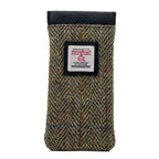 Maccessori Single Glasses Case with Harris Tweed - Country Green | Harris Tweed Scotland