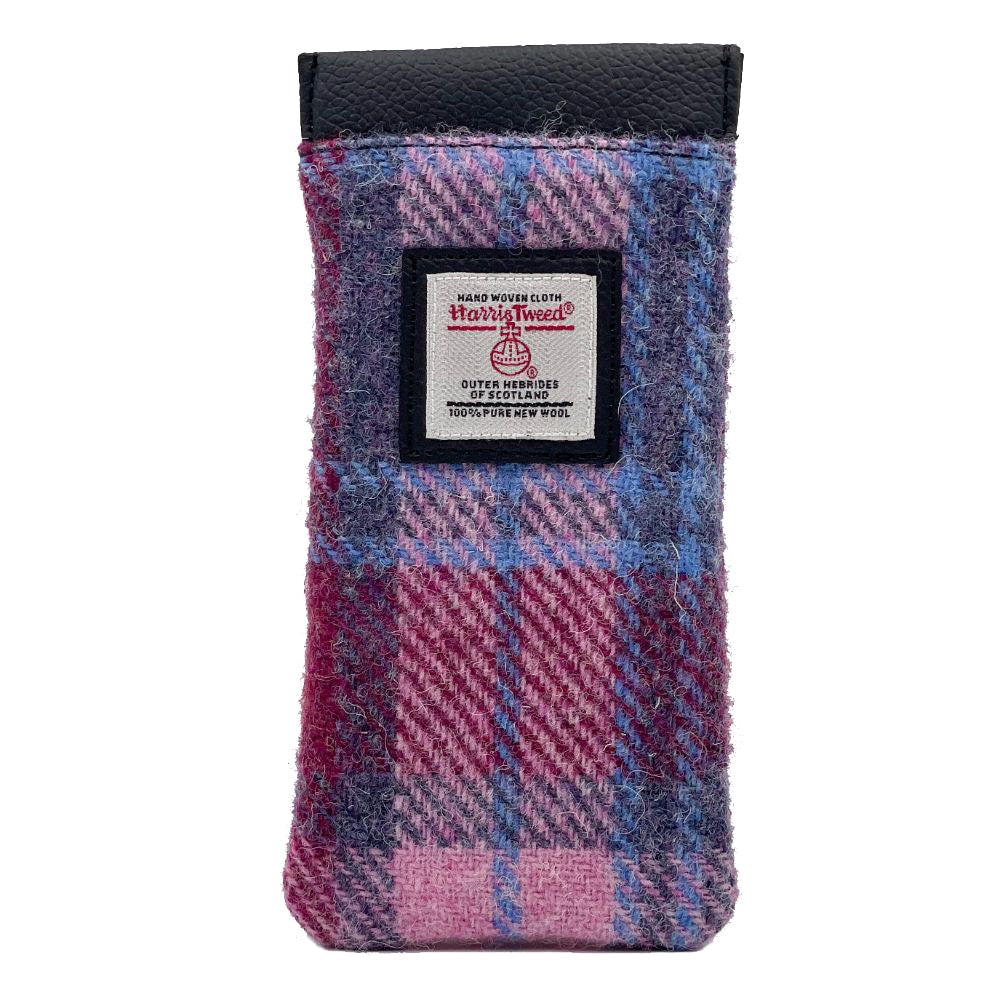 Maccessori Single Glasses Case with Harris Tweed - Pastel Pink