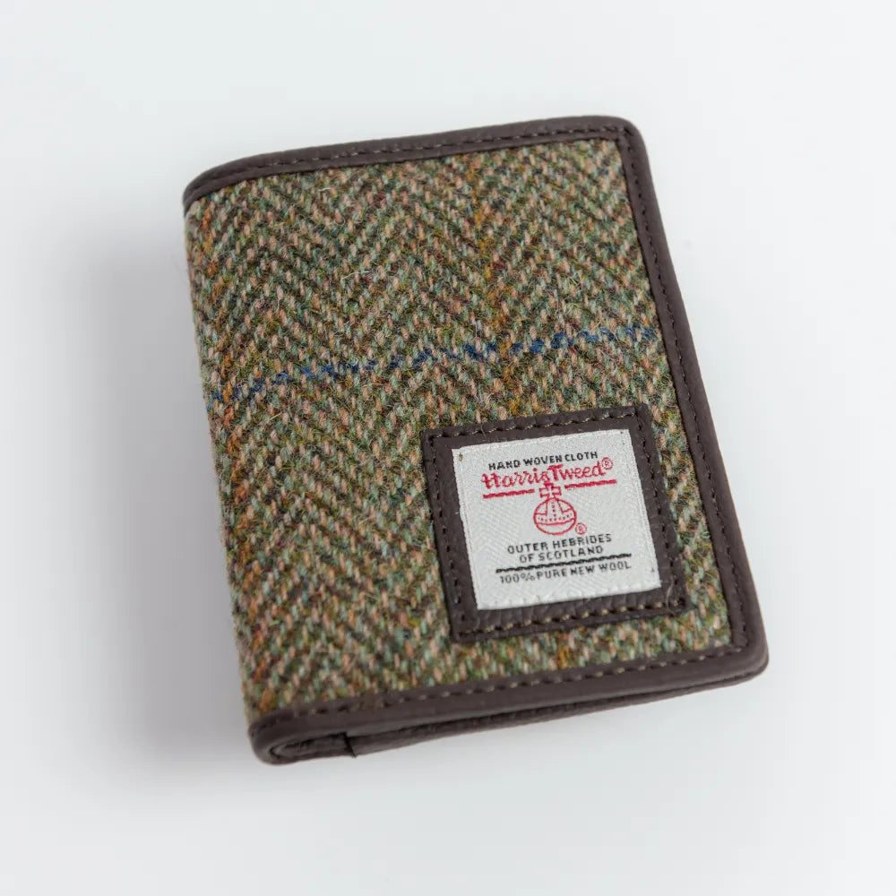 Maccessori Slim BiFold Wallet with Harris Tweed - Country Green