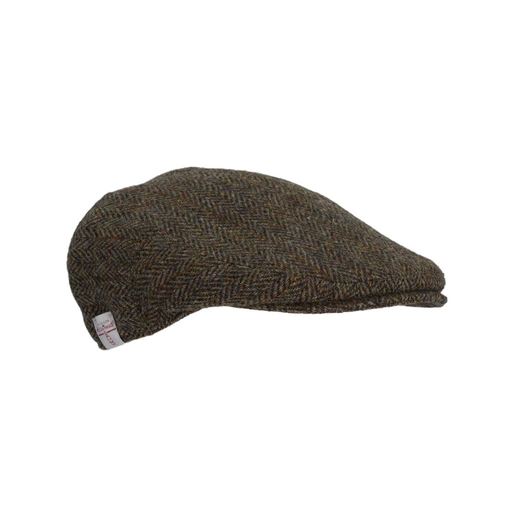 Harris Tweed Oakmoor Country Flat Cap - Charcoal
