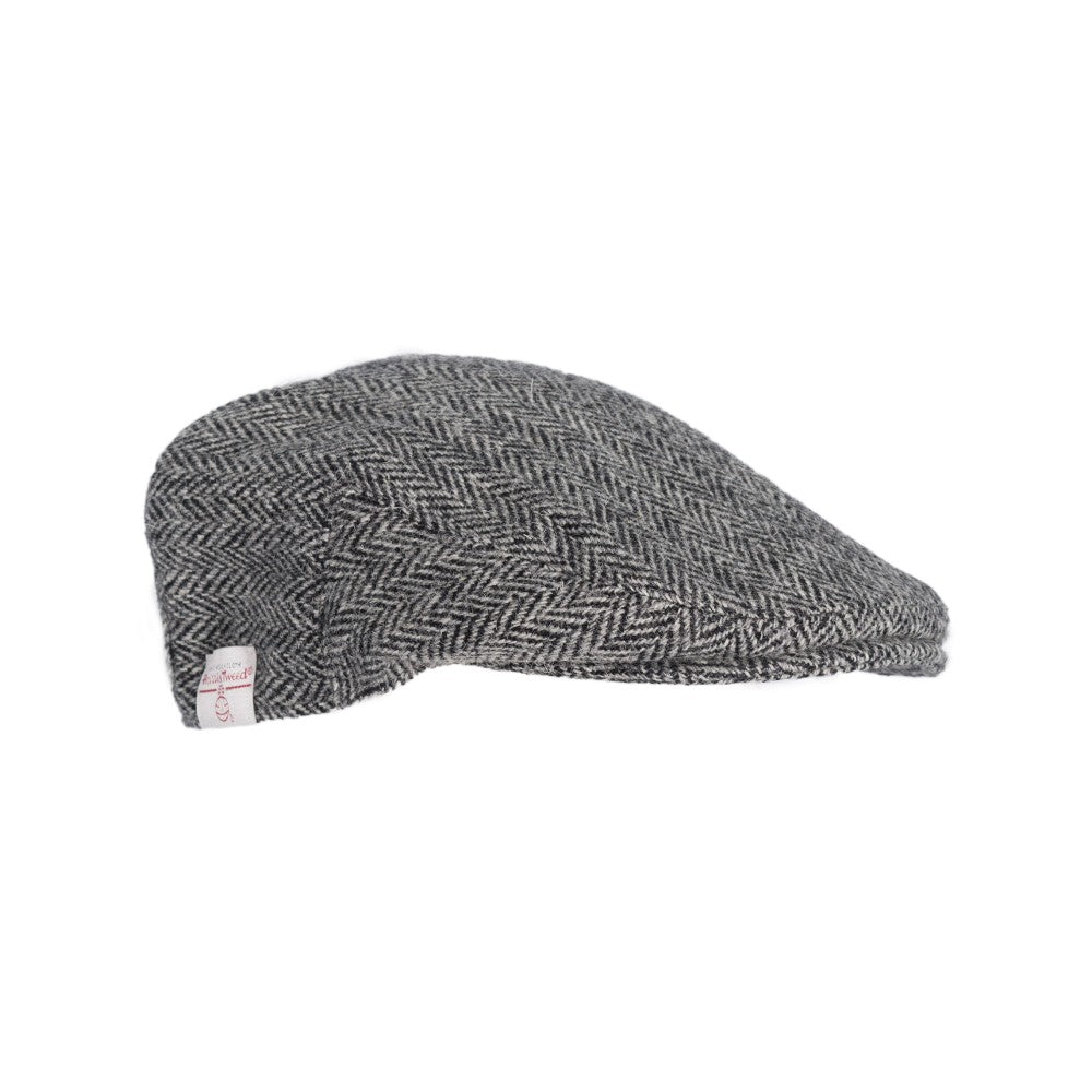 Harris Tweed Oakmoor Country Flat Cap - Steel Grey