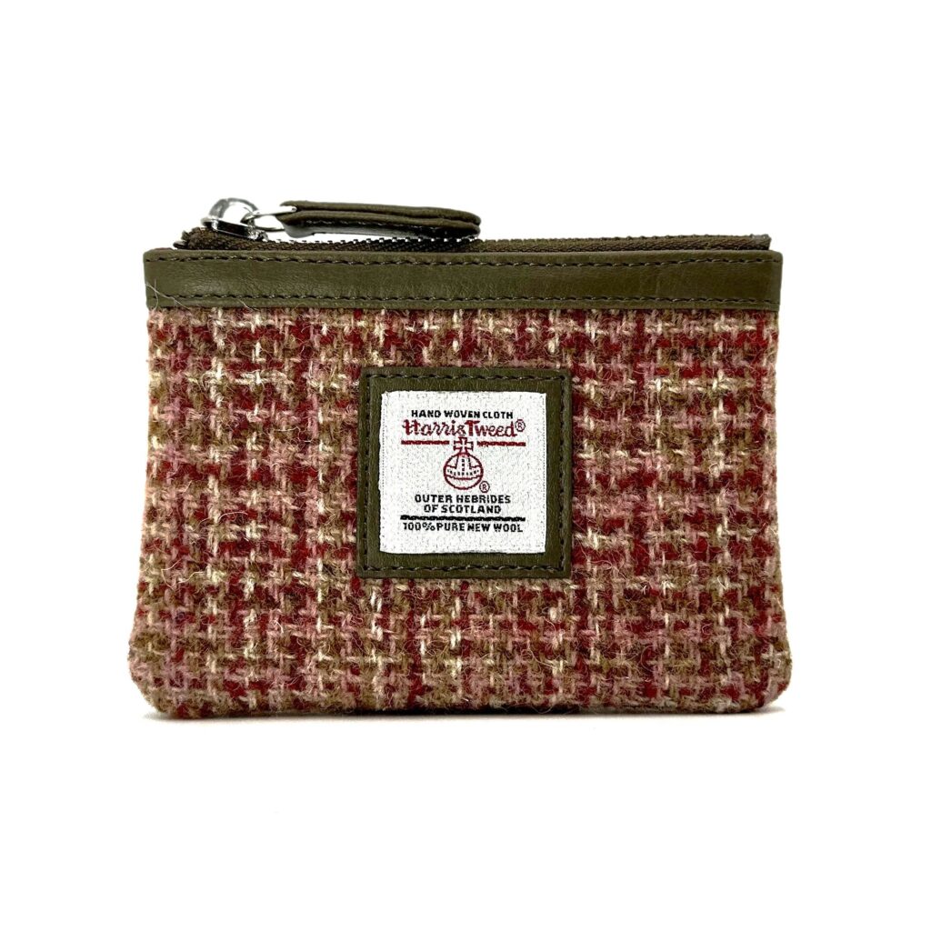 Maccessori Coin Purse with Harris Tweed - Maple