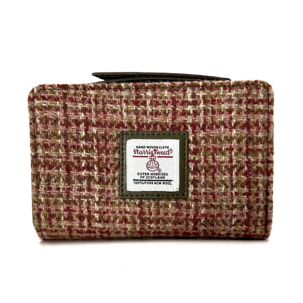 Maccessori Zip Purse with Harris Tweed - Maple