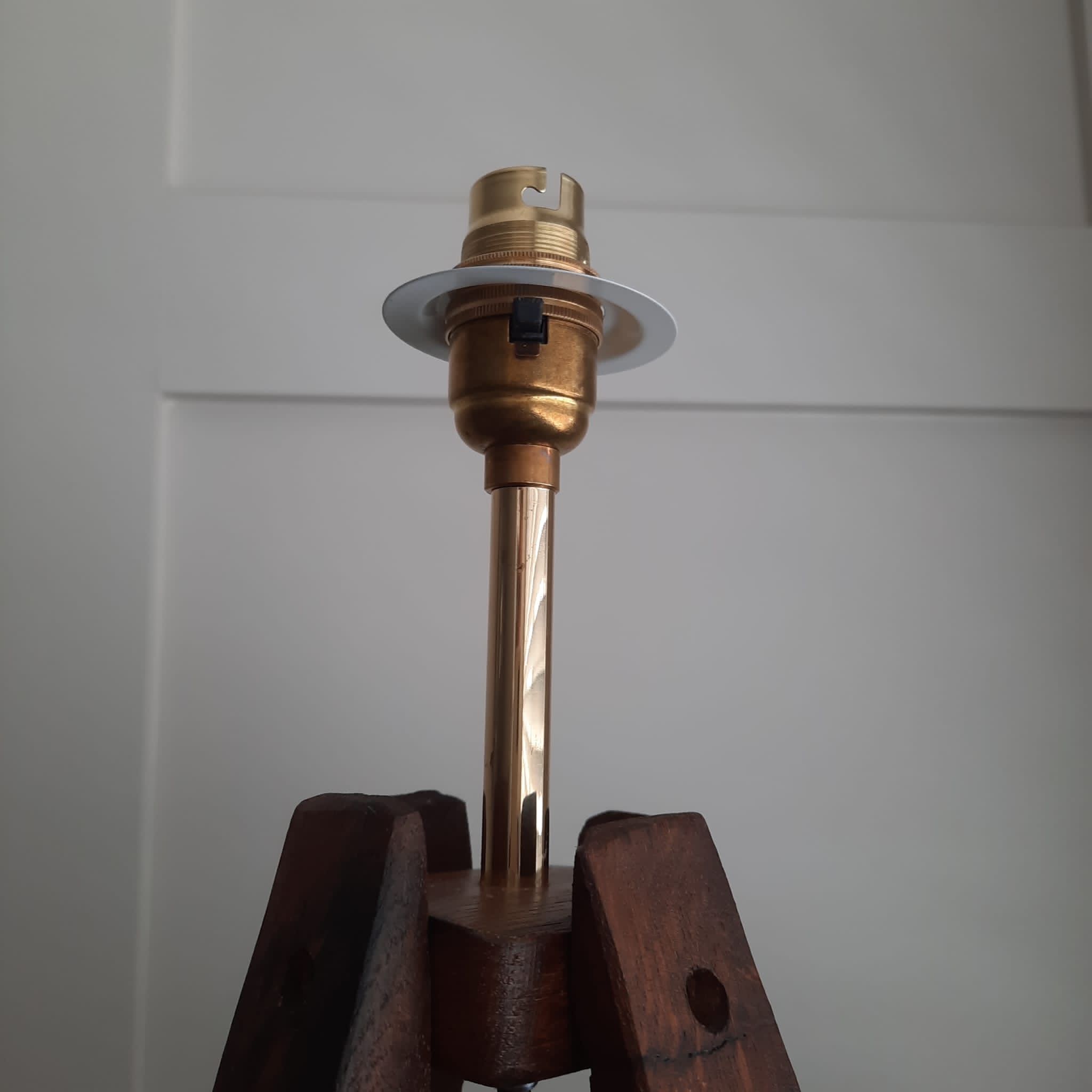 Harris Tweed Whiskey Oak Stave Table Lamp Steel Hoop Hand Made