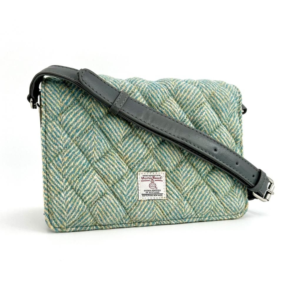 Maccessori Harris Tweed Quilted Mini Shoulder Bag - Turqoise