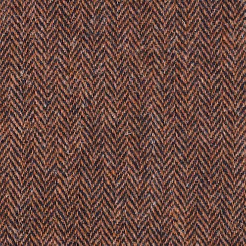 Harris Tweed Warm Brown Herringbone Cloth Fabric