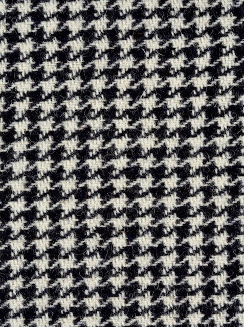 Harris Tweed Black and White Houndstooth Cloth Fabric