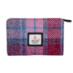 Harris Tweed Small Clasp Purse in Heather Check