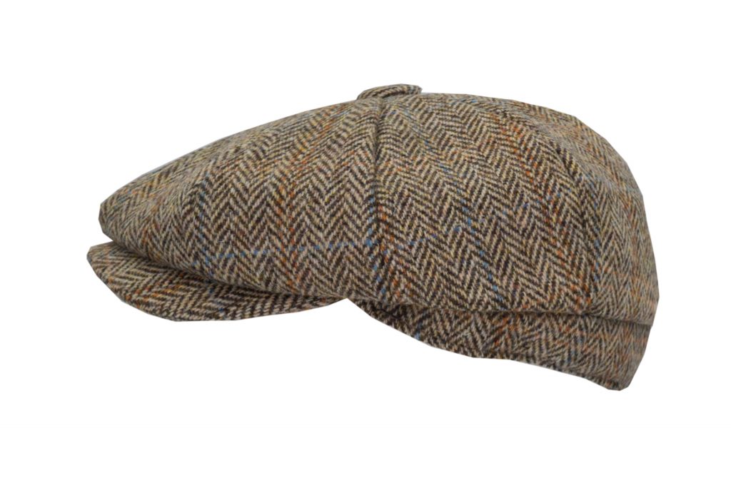 8 panel tweed cap