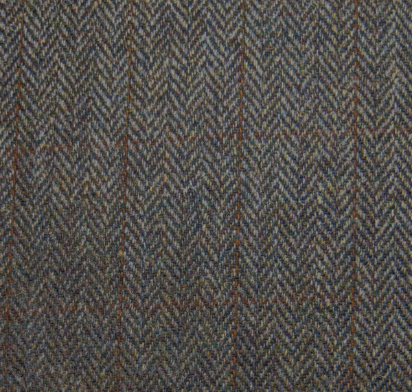 Harris Tweed Green Brown Herringbone Overcheck Cloth Fabric